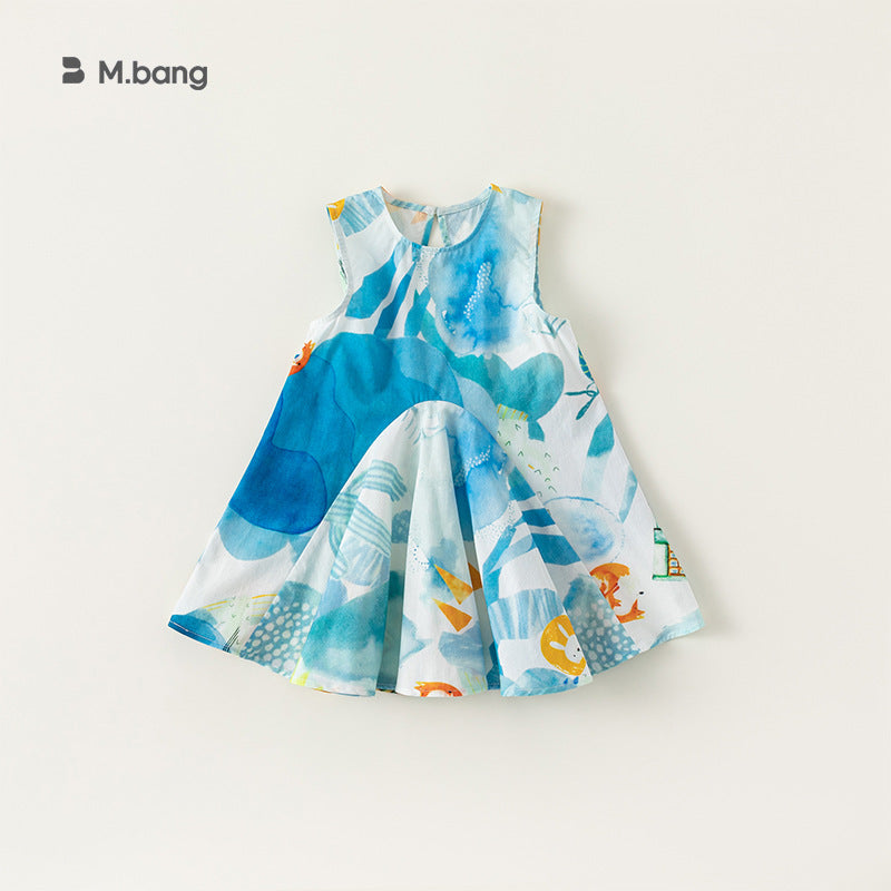 Children's Clothing Summer Sleeveless Personalized Iti A- Line Children's Dress