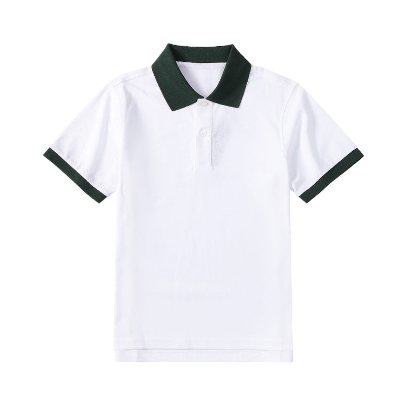 Women's & Men's Uniform Summer Short Shirt Cotton College Children's T-shirt