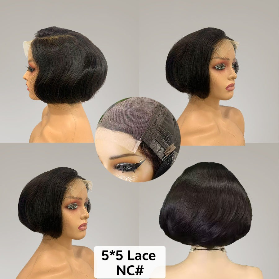 Slouchy Creative Sdd Bob Human Wigs Real Hair Wig