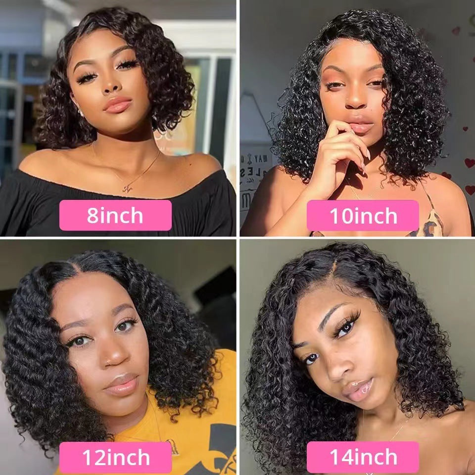 Front Lace African Small Fluffy Explosion Wig Short Curly Hair