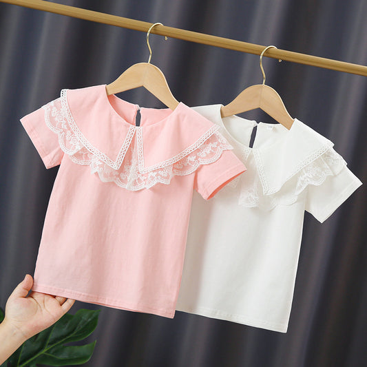 Children's Cotton Middle Big Summer Half Sleeve Children's T-shirt