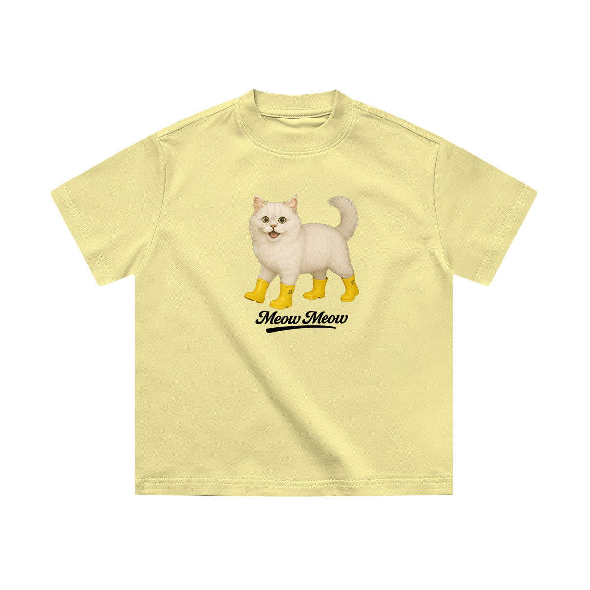 Children's Big Short Sleeve Heavy Cotton Boys Fun Top Loose Children's T-shirt