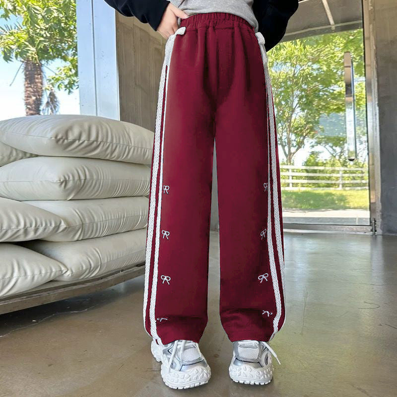 Fashionable Korean Style Loose Slimming Casual Sports Wide Children's Pants