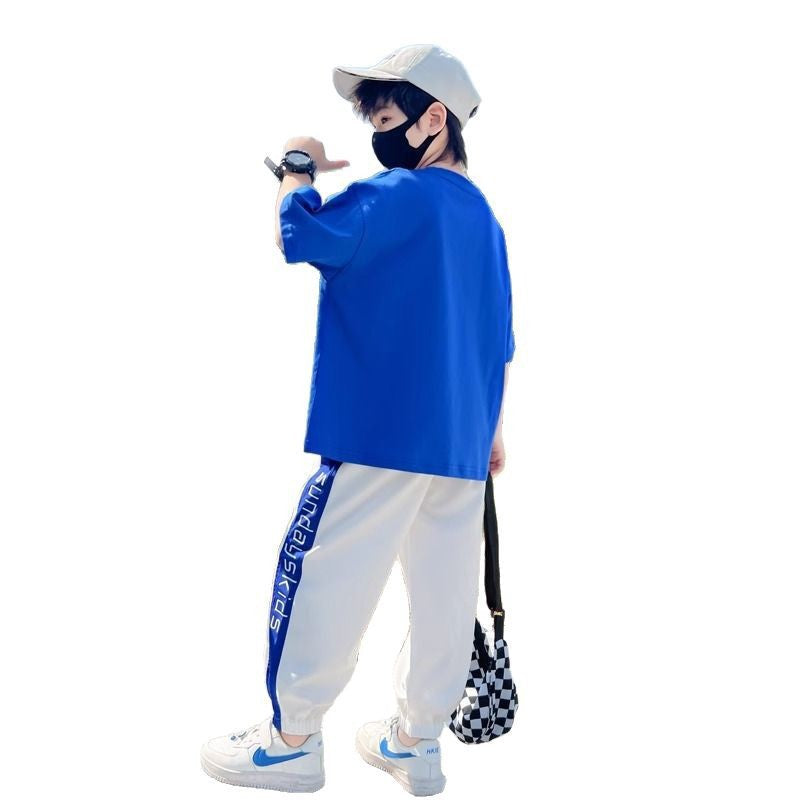 Children's Boys Summer Middle Big Short Sleeve Fashionable Children's Suit