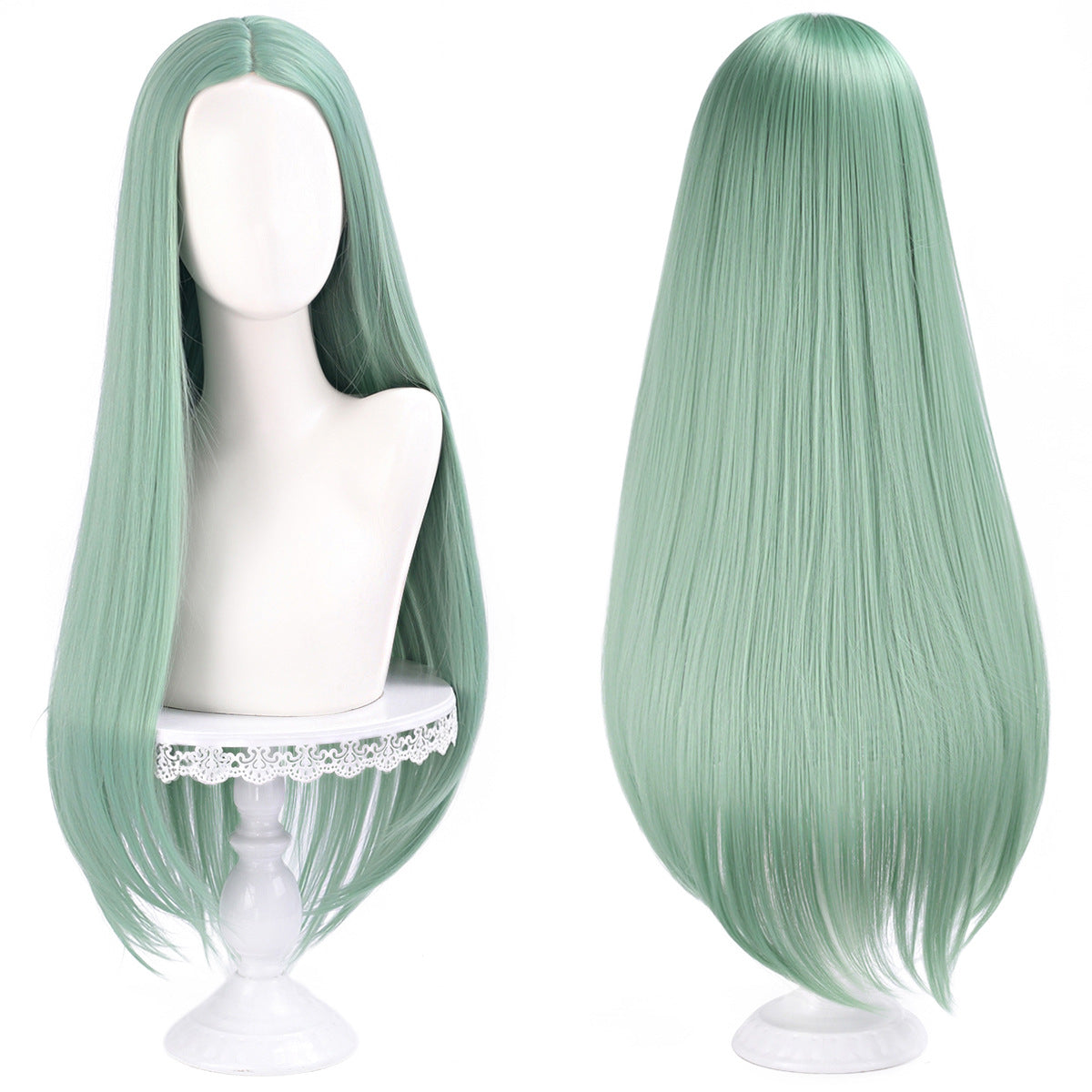 Main Universal Medium Scalp Black Hair Long Straight Wig