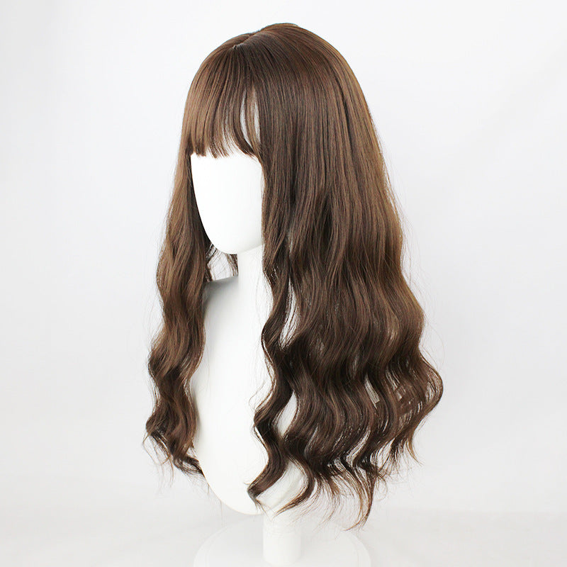 Magic Protonic Hermione Granger Fiber Air Bangs Scalp Long Curly Cos Wig