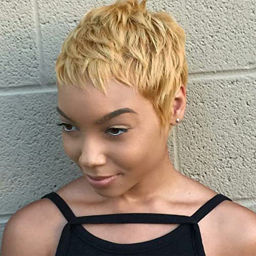 Cool Full Mechanism Human Elf Short Real Hair Wig
