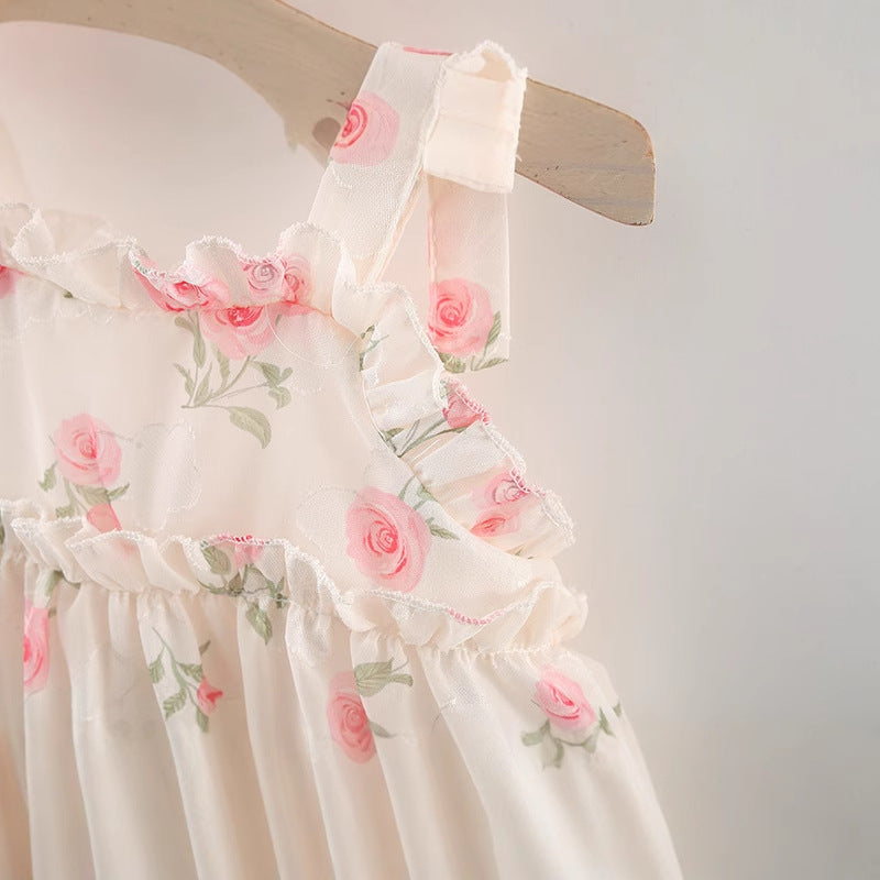 Slip Korean Style Little Skirt Flower Children's Dress
