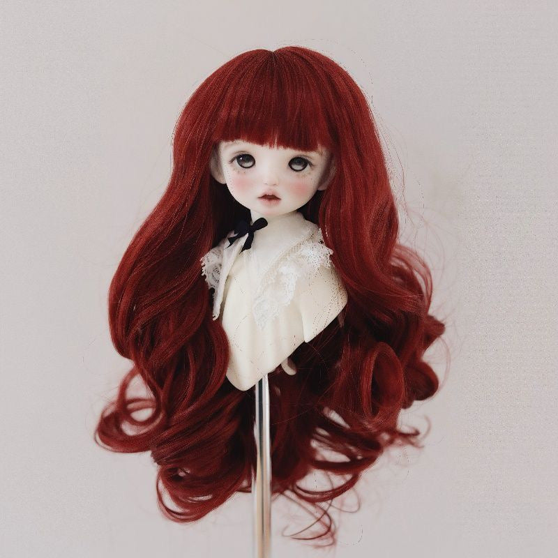 Straight Bangs Bluish White Black Natural Handmade Cos Wig