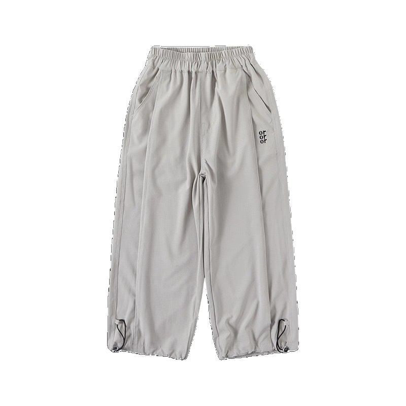 Children's Ice Silk Trousers Medium Big Casual Anti Mosquito Fat Fashion Children's Pants
