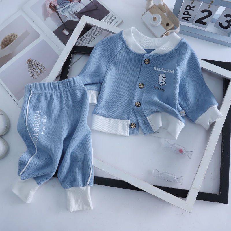 Infant Casual Clothes Boy Autumn Western Style Baseball Uniform Children's Suit