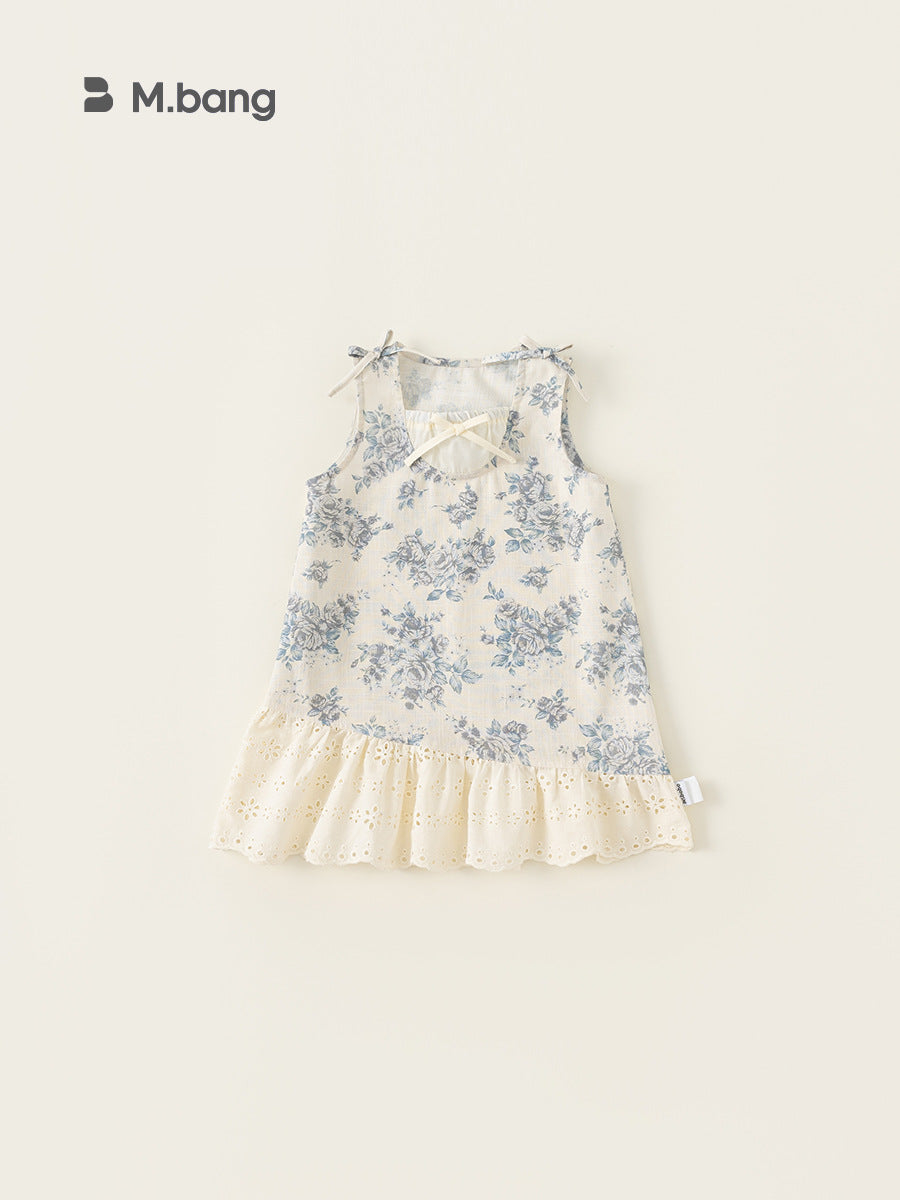 Children's Sundress Summer Small Sleeveless Floral Sweet Children's Dress