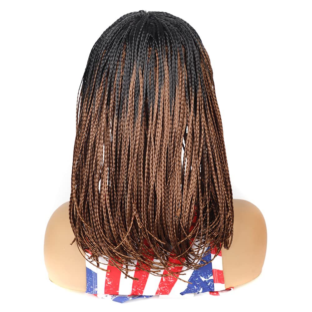 Women's African Crochet Chemical Fiber Small Braid Wig Short Straight Hair