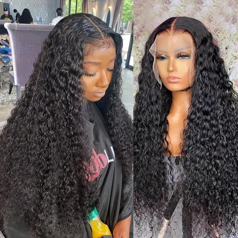 Fashion Front Lace Small Volume Synthetic Wigs African Wound Wig Long Curls