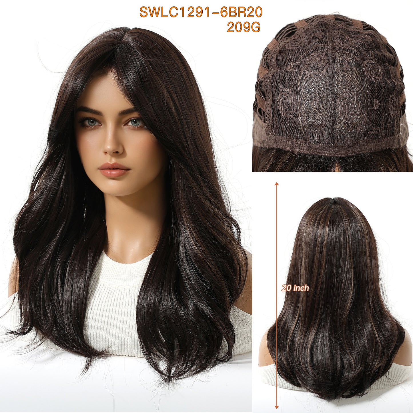 Bangs Curly Hair Atmosphere Idle Style Full Top Wig Long Curls