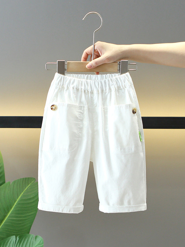 Children's Shorts Thin Summer Clothing Loose Cool Handsome Cropped Middle Children's Pants