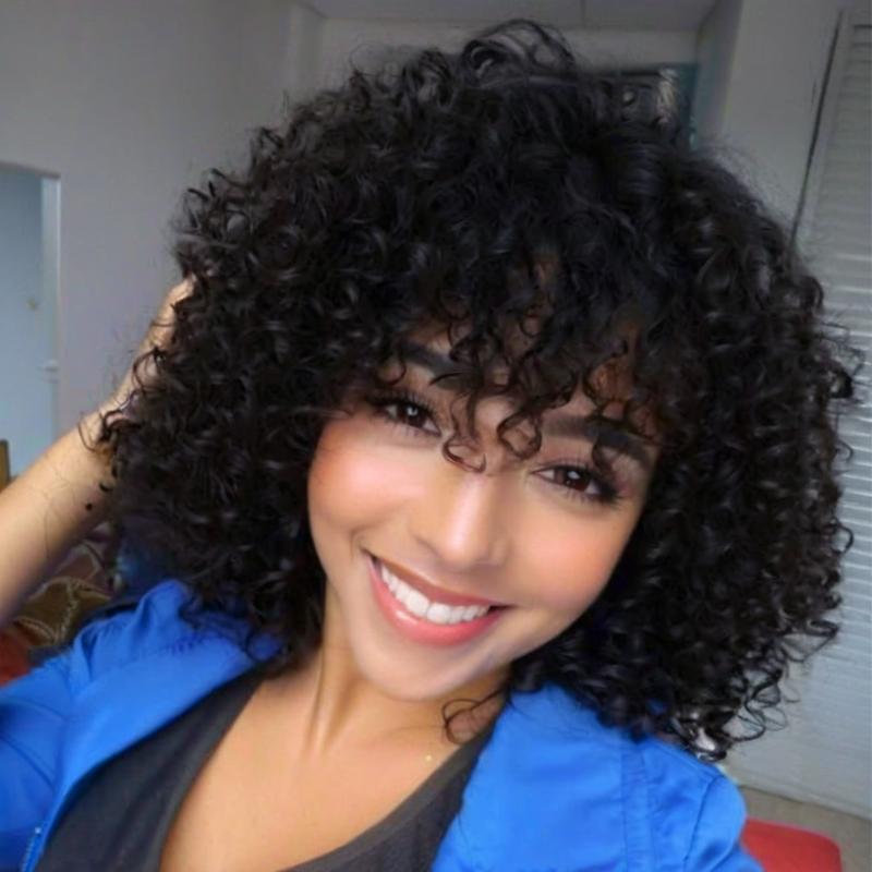 Quick Chemical Fiber African Fluffy Afro Wig Short Curly Hair