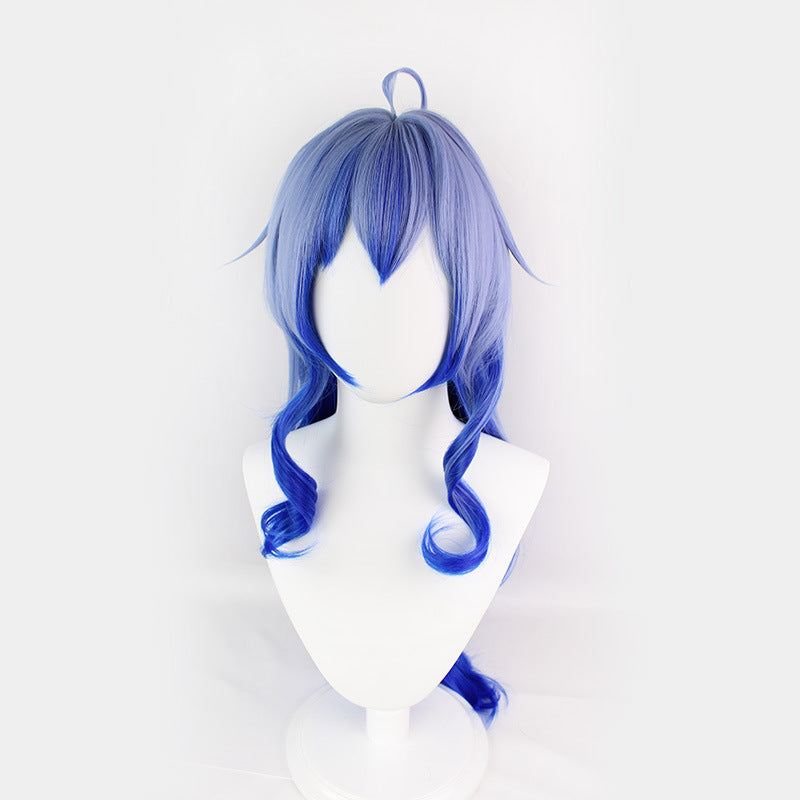 Beautiful Original God Sweet Rain Blue Gradient Long Hair Cos Wig