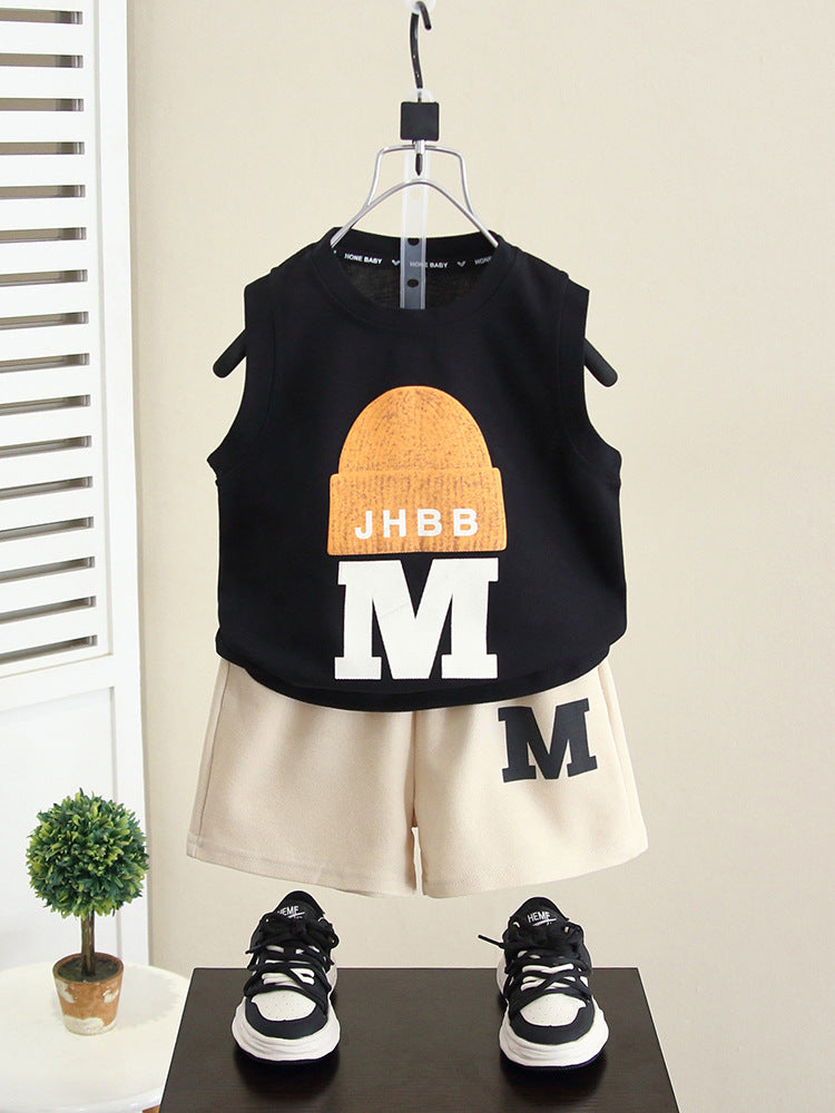 Children's Boy Summer Clothing Vest Fashion Sleeveless Children's Suit