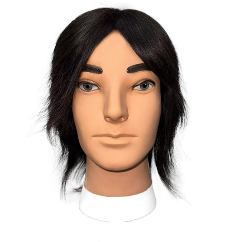 Men's Head Model Hot Dyeing All Real Hair Barber Other Wig