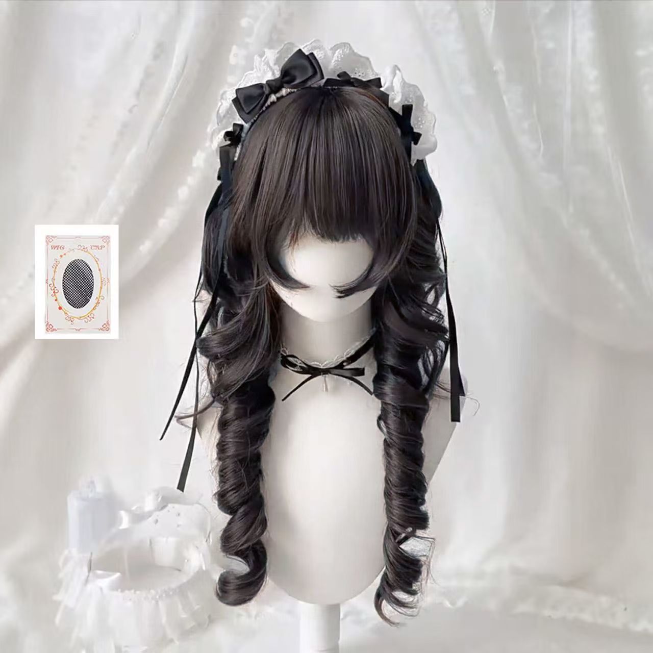 Female Sweet Jellyfish Head Outer Curly Wig Long Curls