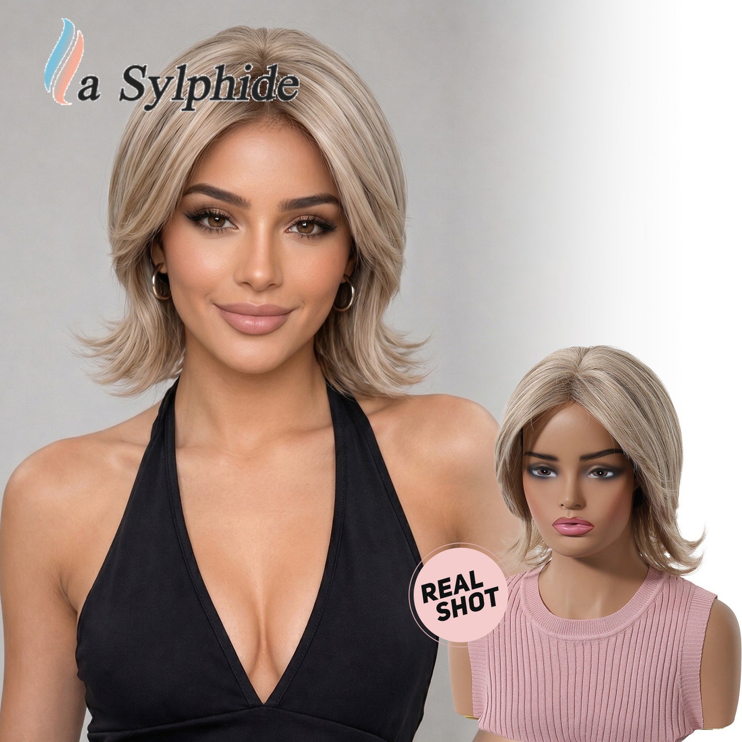 French Broken Bangs Texture Wave With Fluffy Air Feeling Retro Wig Short Curly Hair