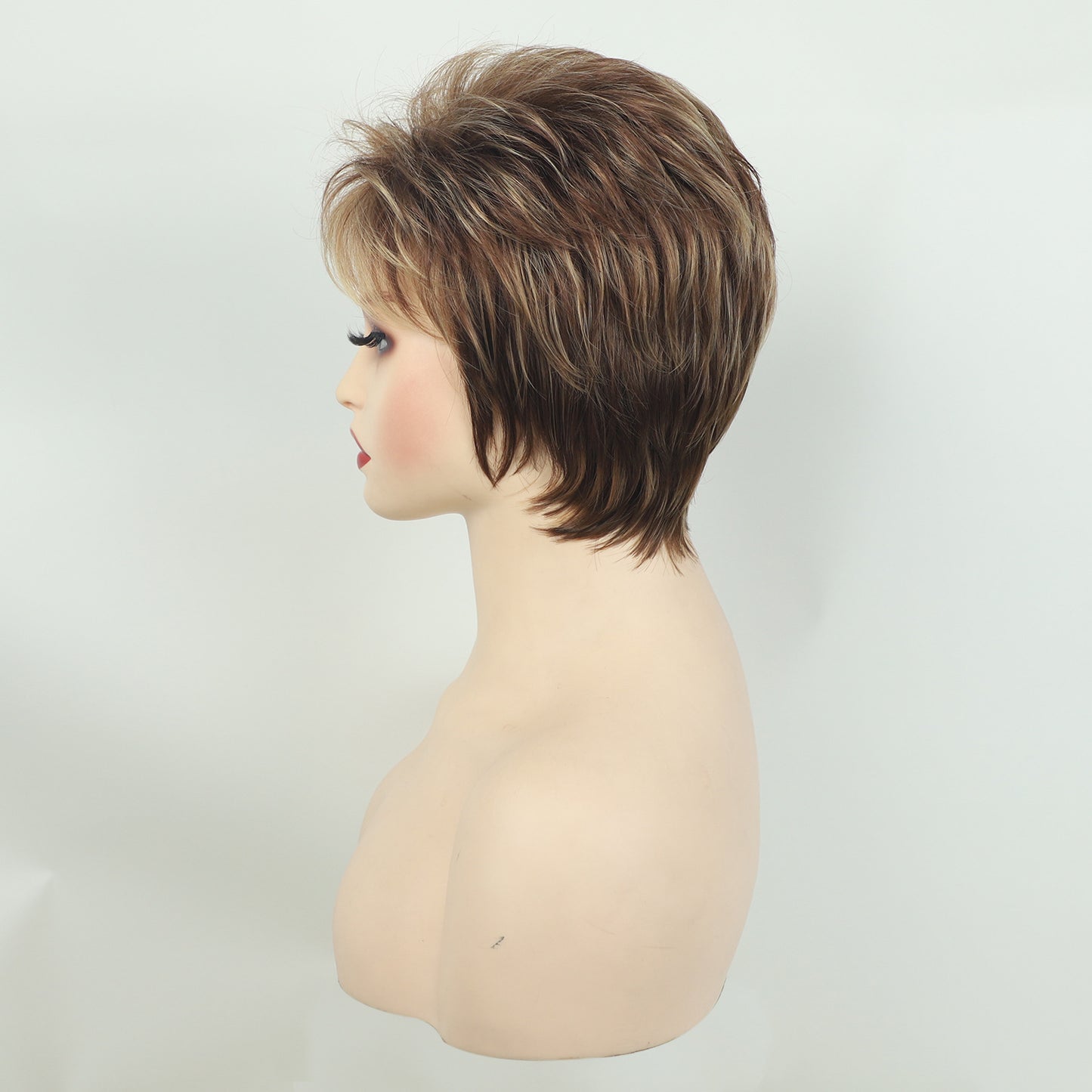 Trendy Innovative Fluffy Fiber Head Cover Wig Short Curly Hair