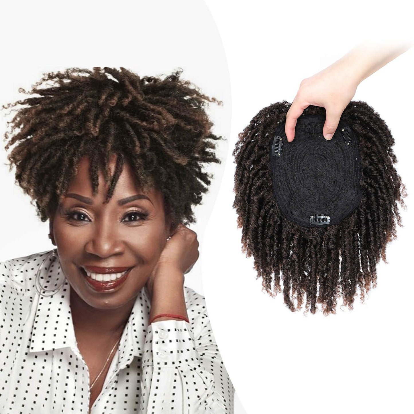 African Spiral Mesh Plate Dreadlocks Curly Long Hair Wig