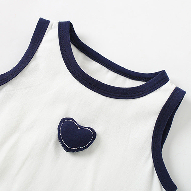 Children's Summer Clothing Casual Versatile Sleeveless Vest Children's Dress