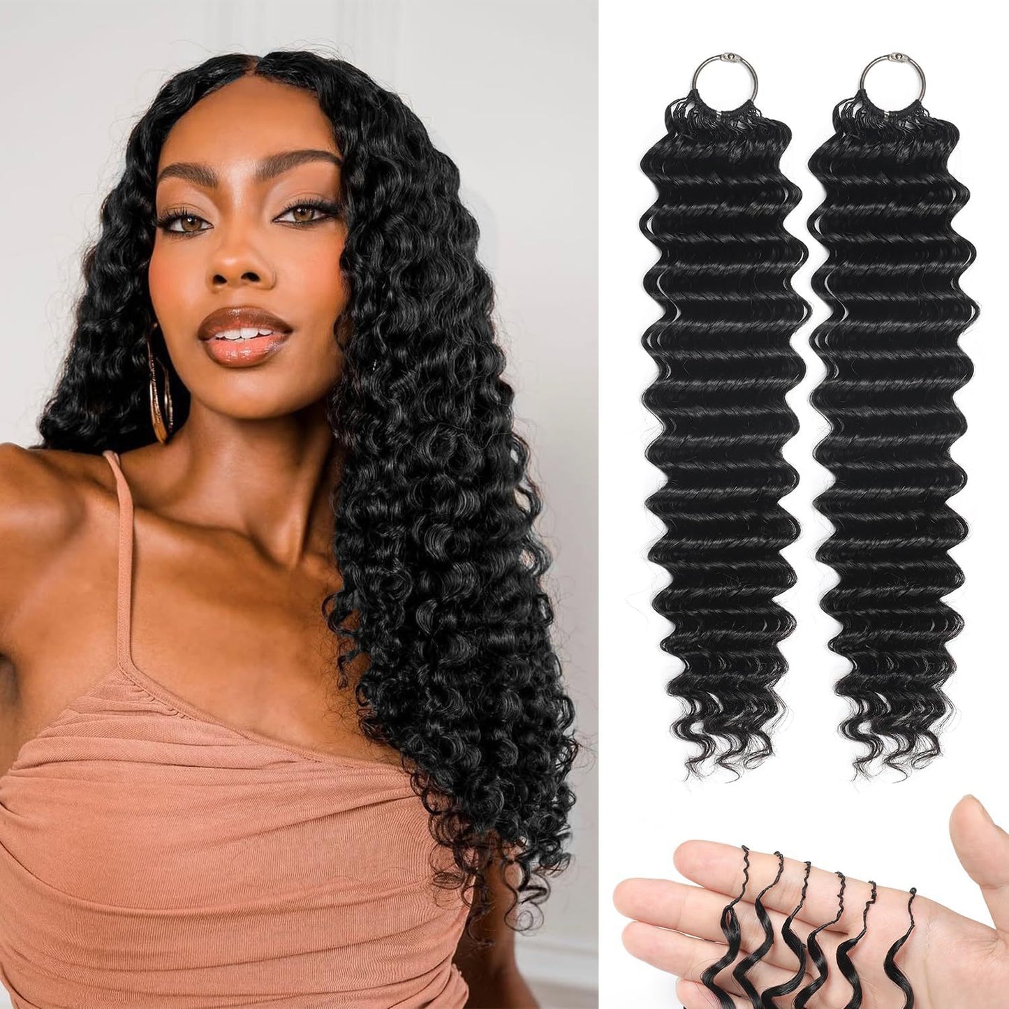 Women's Chemical Fiber Feather Hair Extension Body Weave Crocheted Protein Other Wig