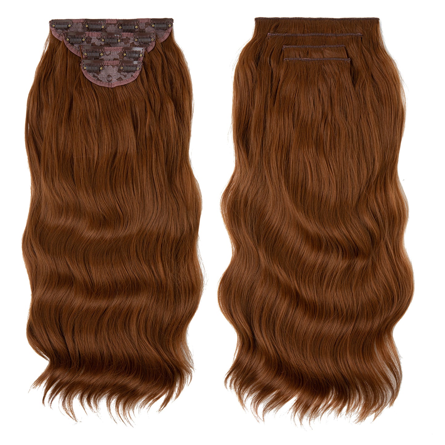 Women's Set Curly Hair Water Ripple One Piece Hairpiece Wig Long Curls