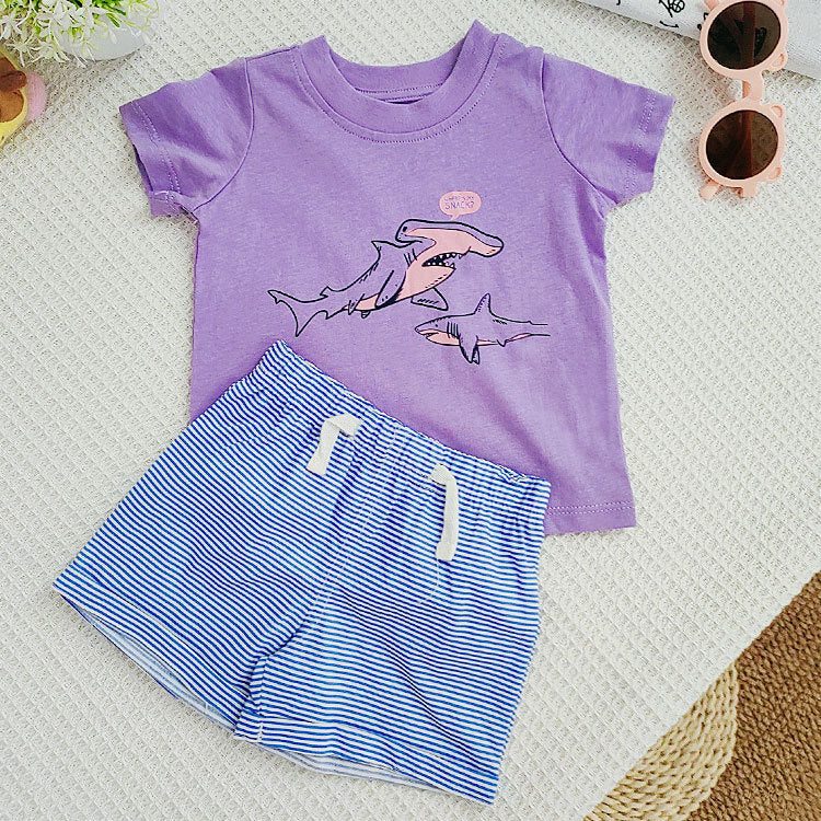 Short-sleeved Shorts Lace Summer Fashion Clothes Children's Suit