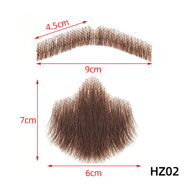 Fake Beard Invisible Seamless Human Hair Eyebrows Film Television Props Other Wig