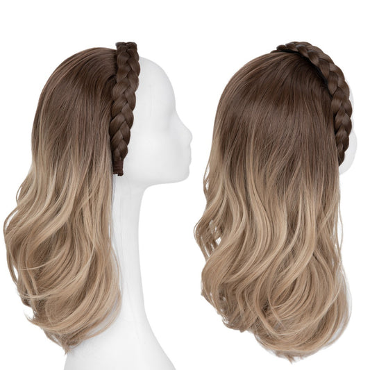 Plaits Headband One-piece Hair Replacement Curly Wig Long Curls