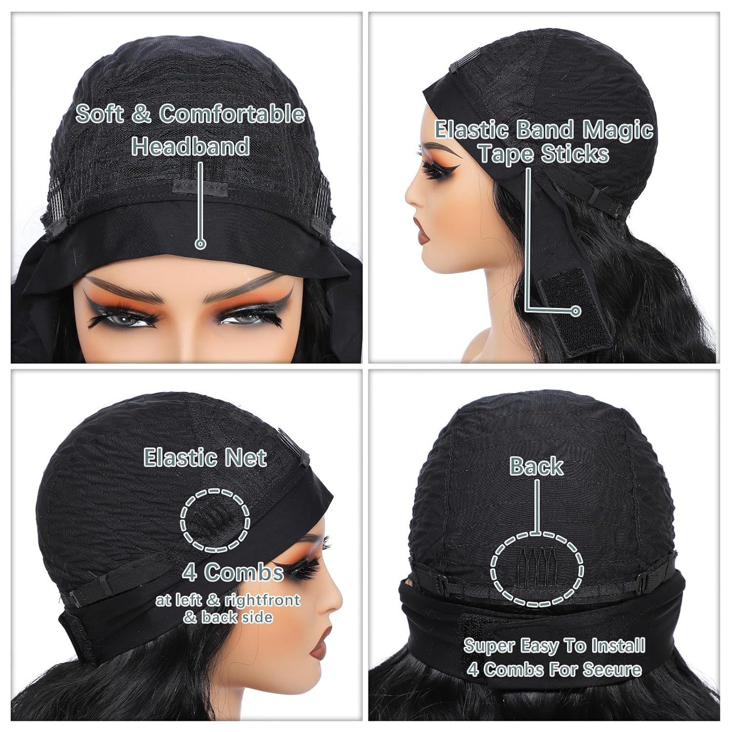 Women's African Ice Ribbon Black Big Wave Curly Hair Wig Long Curls