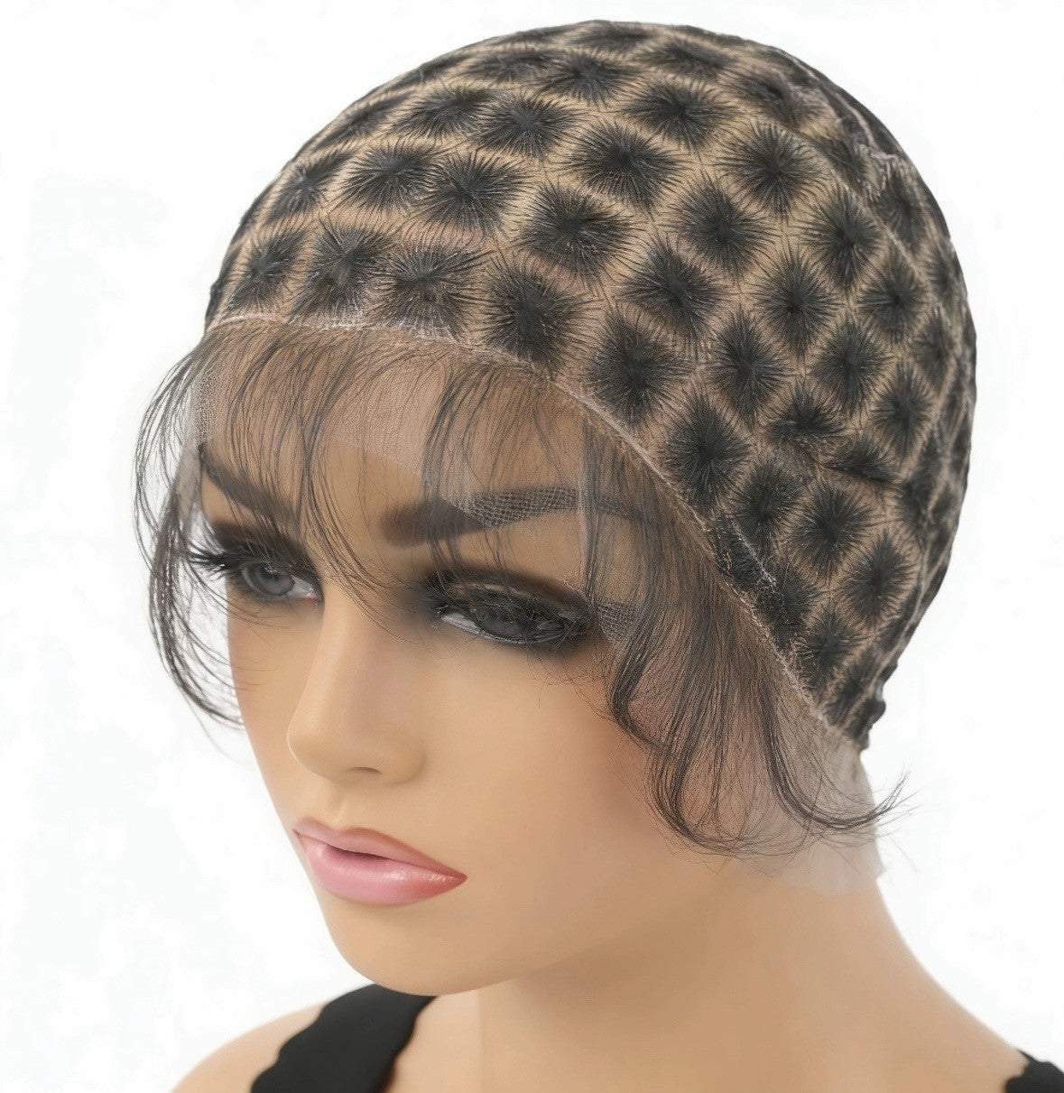 Lace Mesh Cap Full Crocheted Chemical Fiber Other Wig