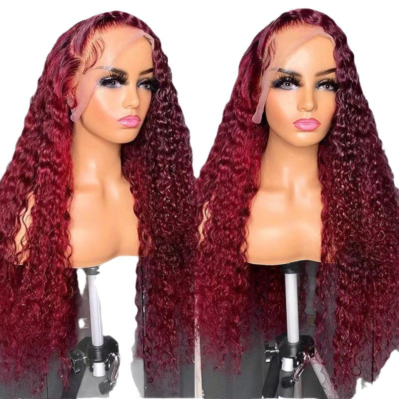Creative Popular Front Lace Ms. Hair Wig Long Curls