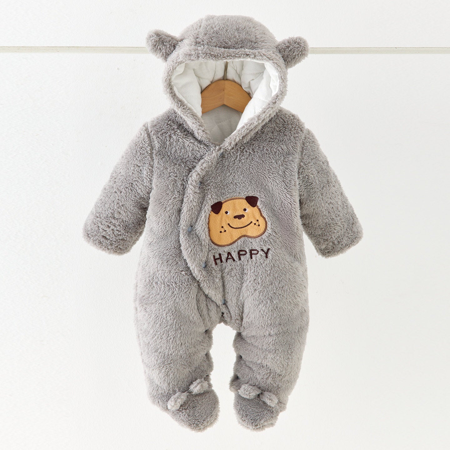 Women's & Men's Padded Coat Long-haired Spotted Dog Winter Clothes Outwear Jumpsuit, Climbing Suit