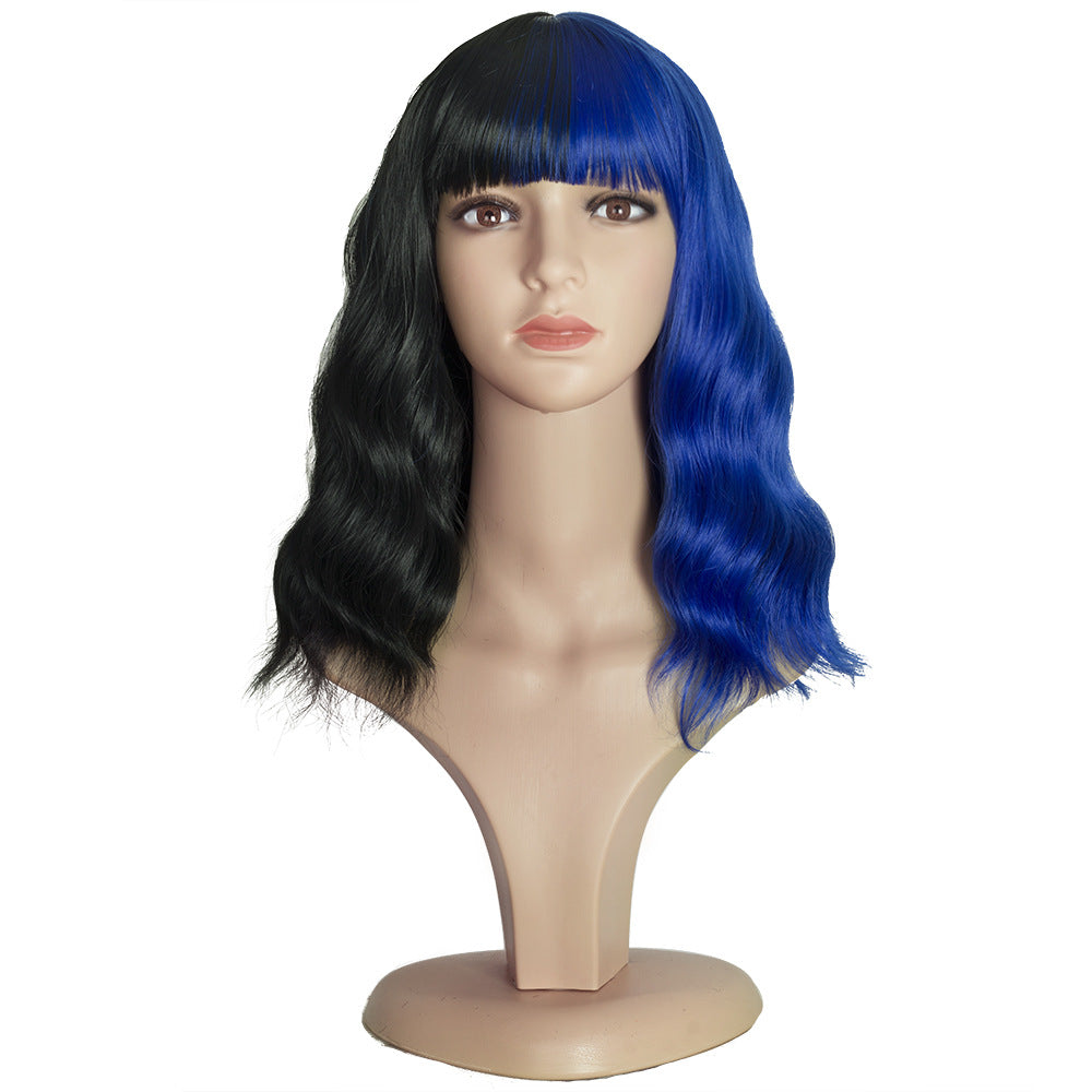 Chemical Fiber Head Cover Color Optional Wig Short Curly Hair