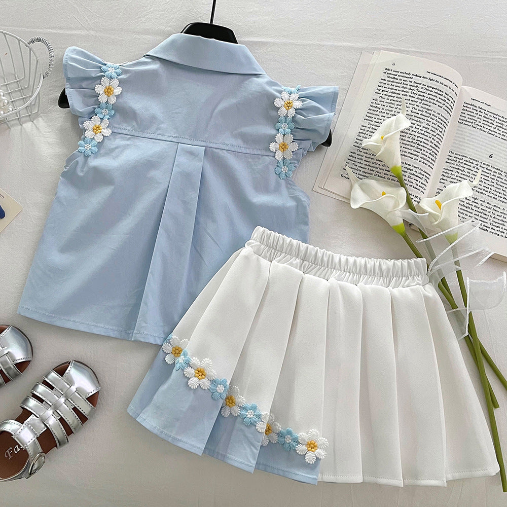 Sleeve Shirt Outfit Little Fashionable Stylish Children's Suit