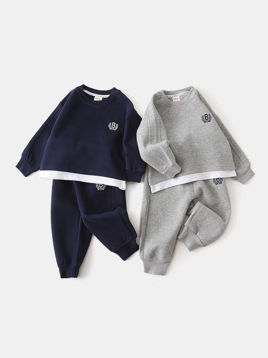 Children's Fashion Korean Set Sweater Sports Pants Children's Suit