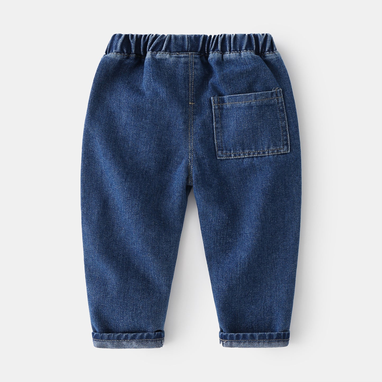 Children's Comfortable Cotton Monochrome Korean Cute Clothing Spring Denim Children's Pants