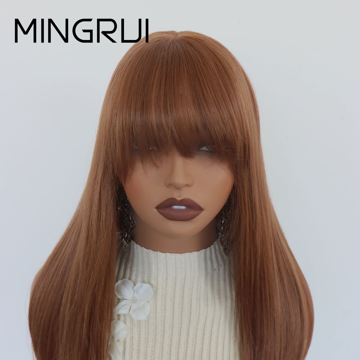 Golden Brown Medium Long Hair High Other Wig
