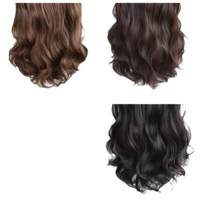 Hat With Hair Pile Heap Cap Short Wig Long Curls