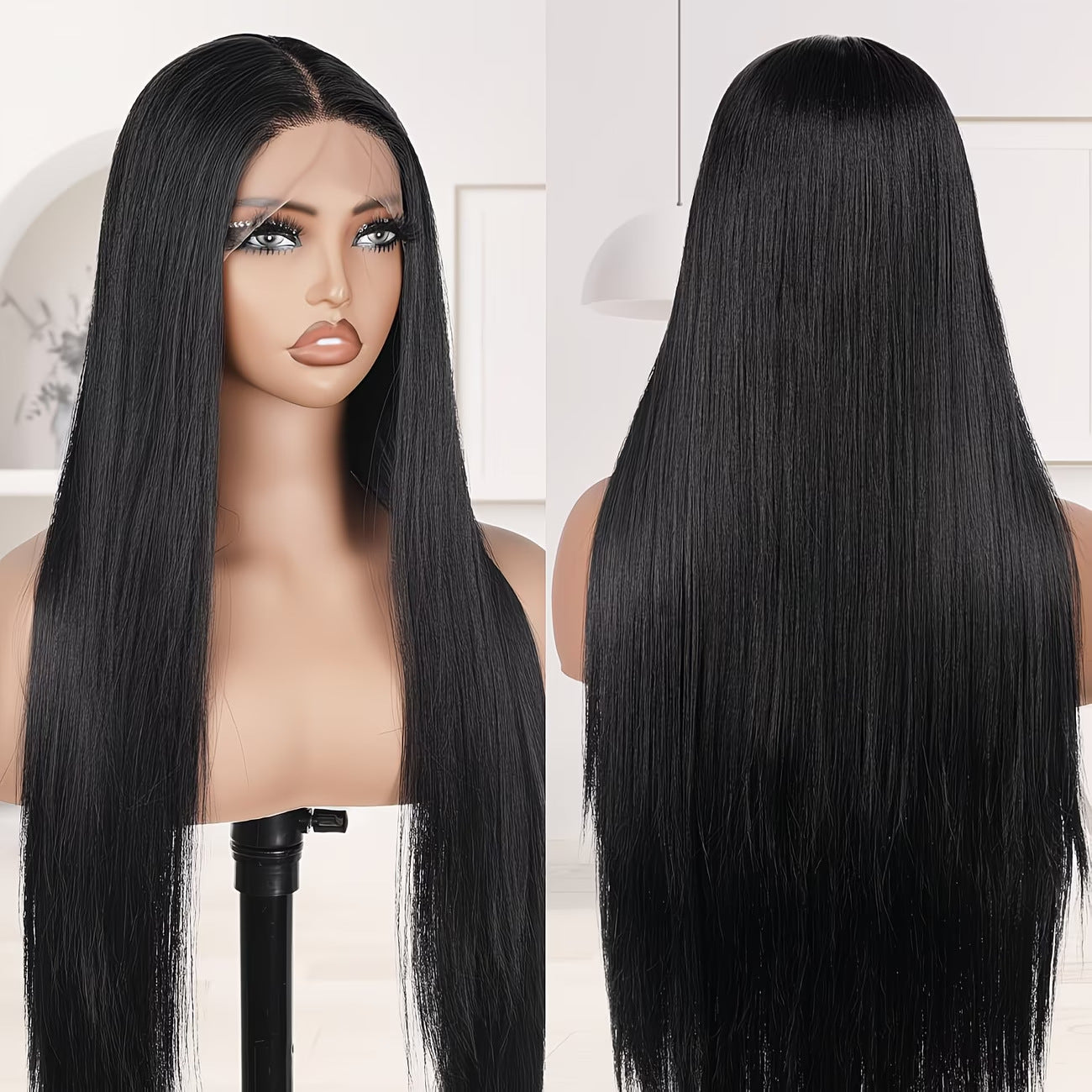 Shape Universal Simulation Scalp Top Rose Long Straight Wig