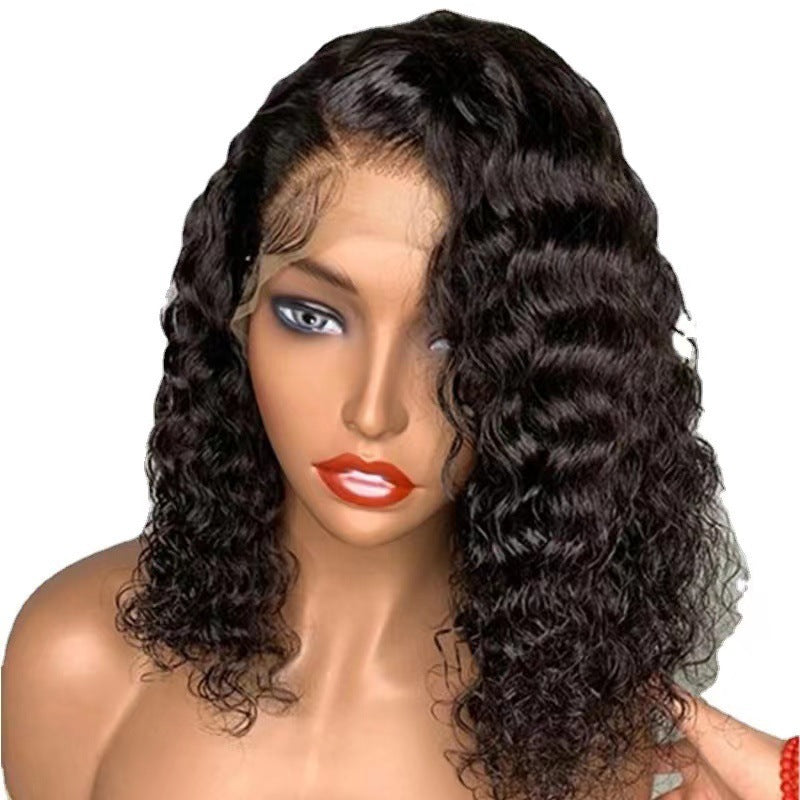 Women's Fashion Front Lace Chemical Fiber Wig Short Curly Hair