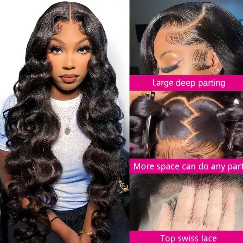 Mid-length Curly Big Wave Front Lace Chemical Wig Long Curls
