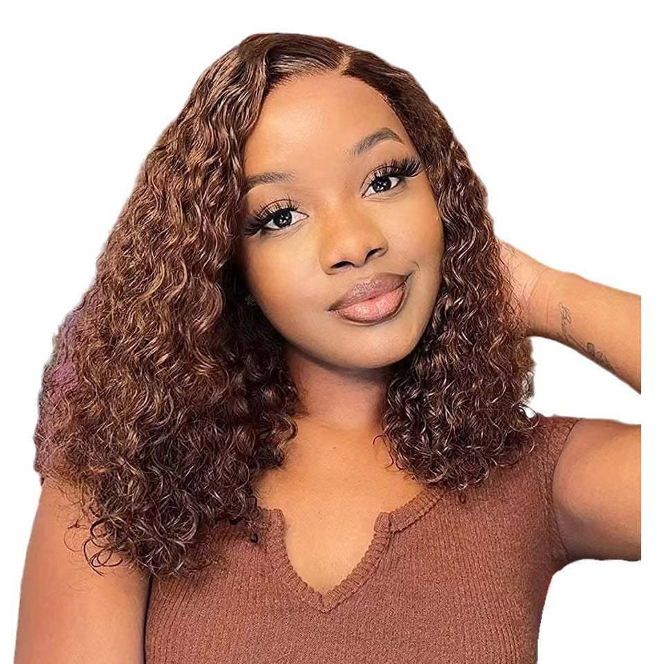 Graceful Charming Glamorous Creative Front Lace Wig Short Curly Hair