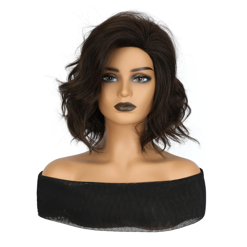 Female Gradient Color Full Top Cover Wig Short Curly Hair