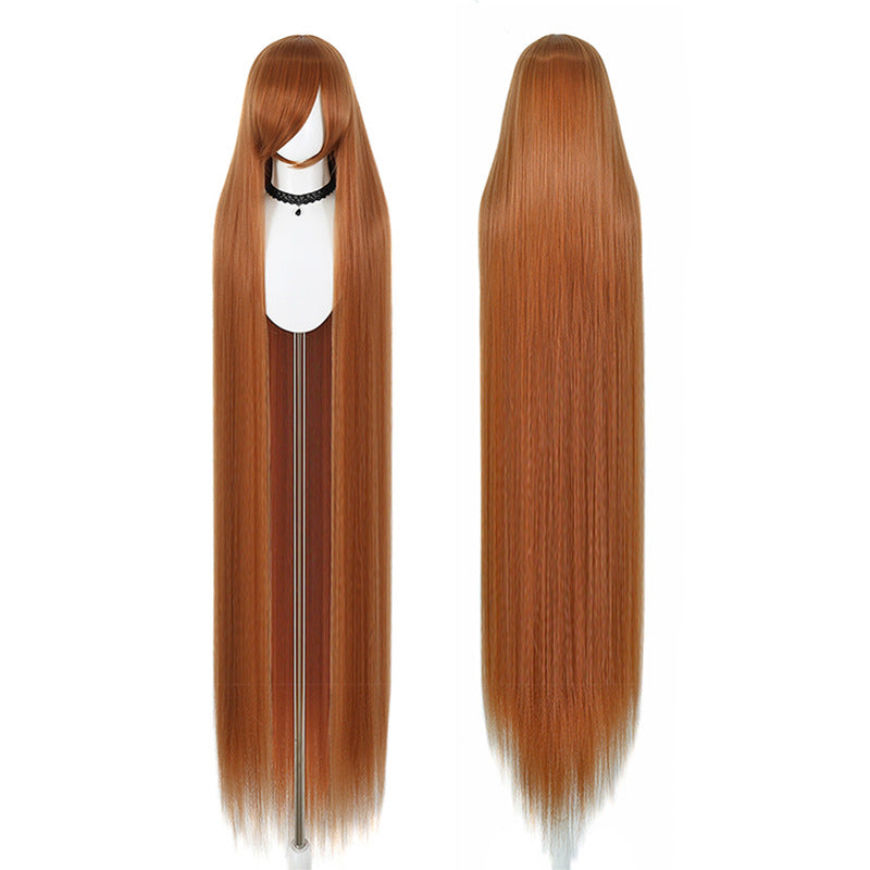 Five Corn Stigma Universal Curly Hair Bangs Optional Colorful Long Straight Wig